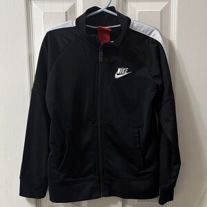 Boys Nike Black and White Track Jacket